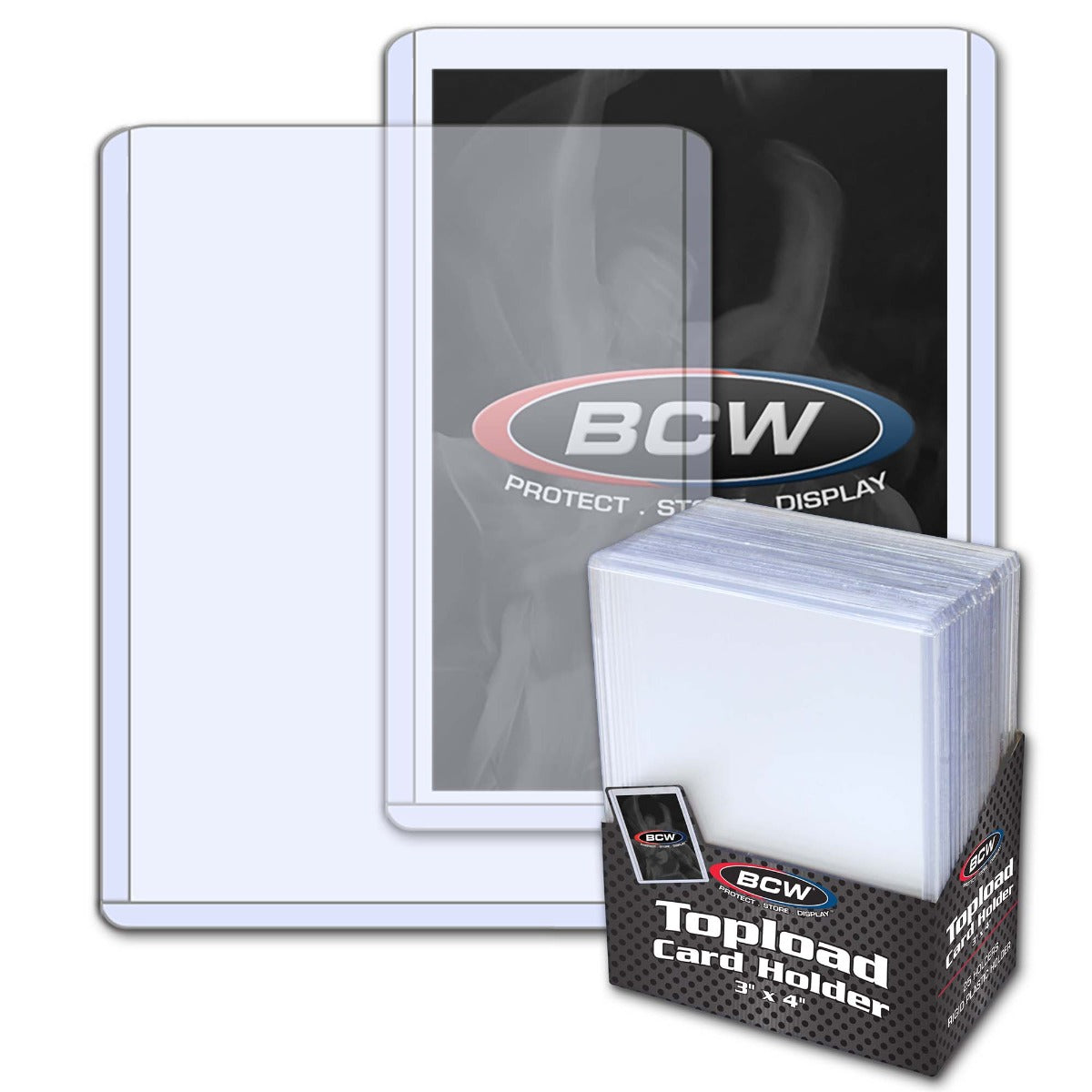 BCW - 3X4 TOPLOADERS - CLEAR