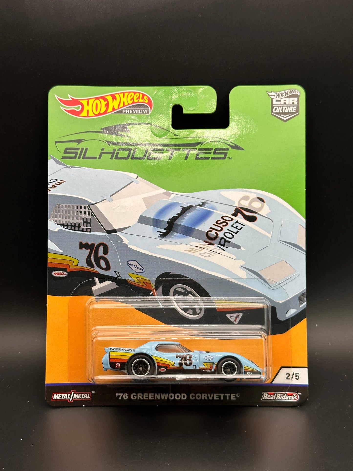 HOT WHEELS - 76 GREENWOOD CORVETTE (2019) - CAR CULTURE - SILHOUETTES 2/5