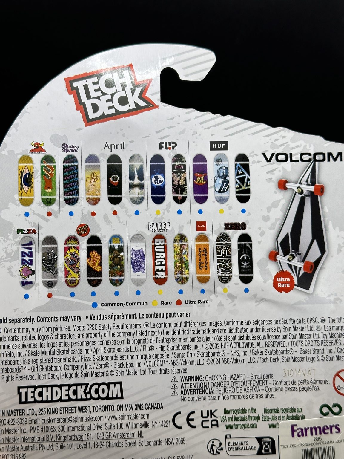TECH DECK - APRIL - ULTRA RARE - SKATEBOARD - FINGERBOARD