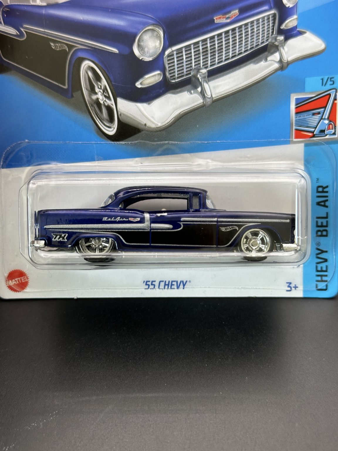 HOT WHEELS - 55 CHEVY (2022) - SUPER TREASURE HUNT - HW CHEVY BEL AIR 1/5