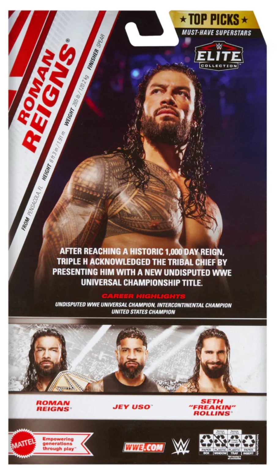 WWE ELITE COLLECTION - ROMAN REIGNS - ACTION FIGURE