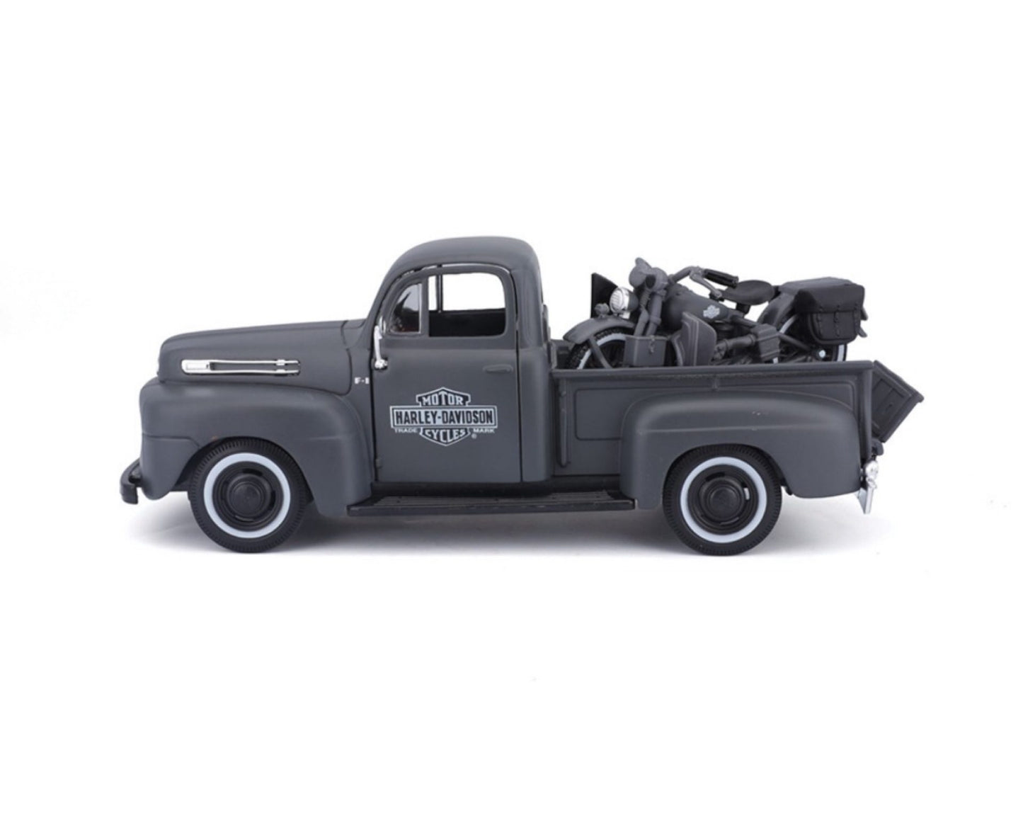 MAISTO - 1948 FORD F1 PICKUP - 1942 WLA FLATHEAD - HARLEY DAVIDSON - 1:24 SCALE