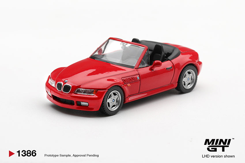 PRE-ORDER DEADLINE: SEPTEMBER 23 - MINI GT - BMW Z3 HELLROT - APRIL 2027 - STANDARD BOX