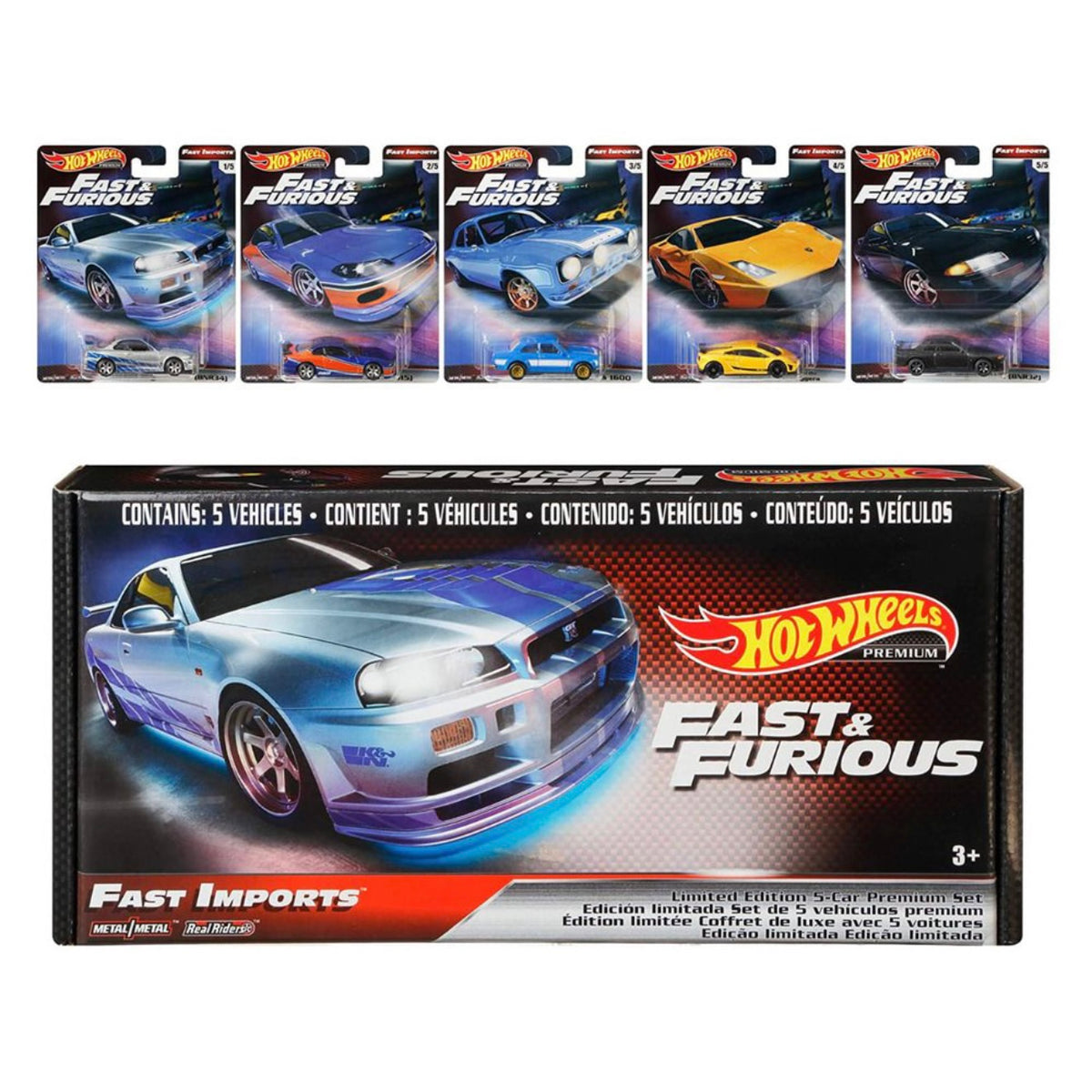 HOT WHEELS - FAST IMPORT 5 PACK (2019) - FAST AND FURIOUS