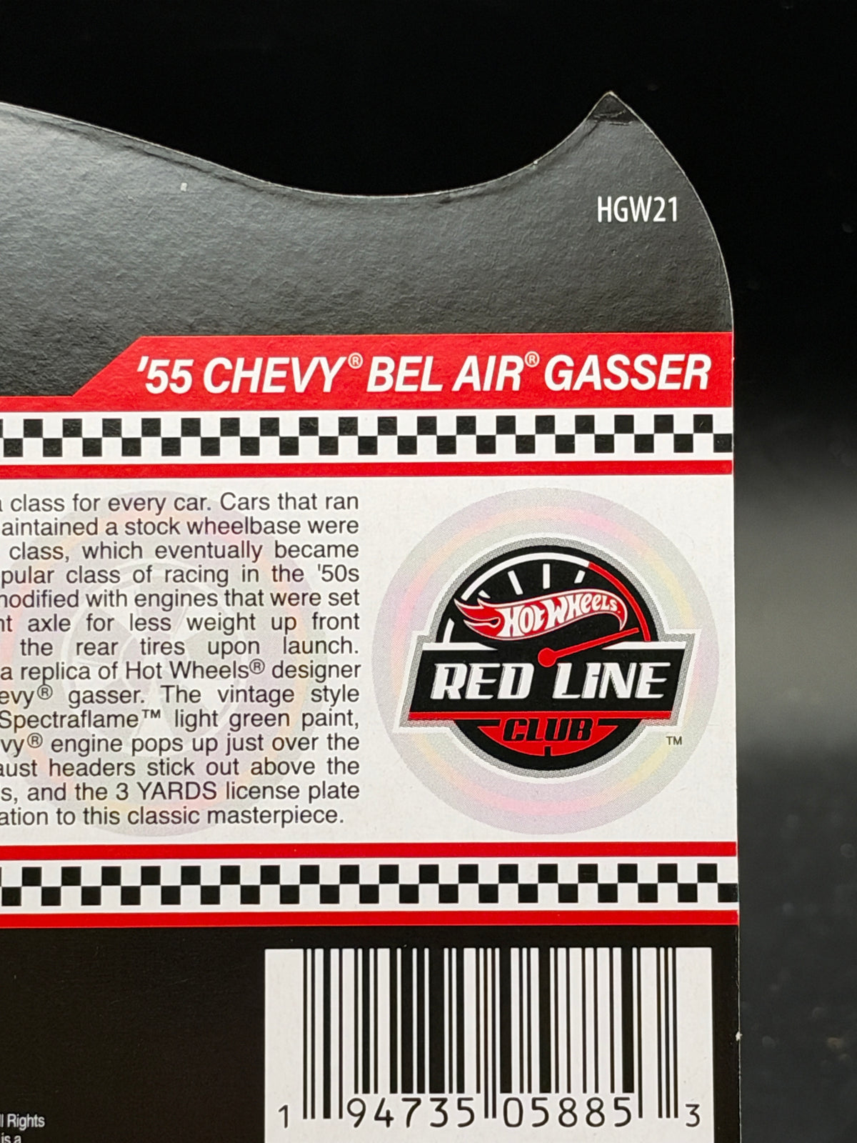 HOT WHEELS - 55 CHEVY BEL AIR GASSER (2021) - RLC EXCLUSIVE