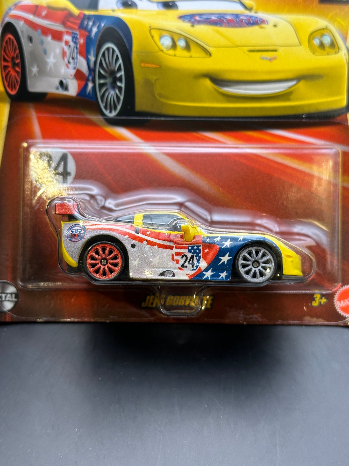 DISNEY PIXAR CARS - JEFF CORVETTE - CARS - RACE AND RESCUE DIECAST