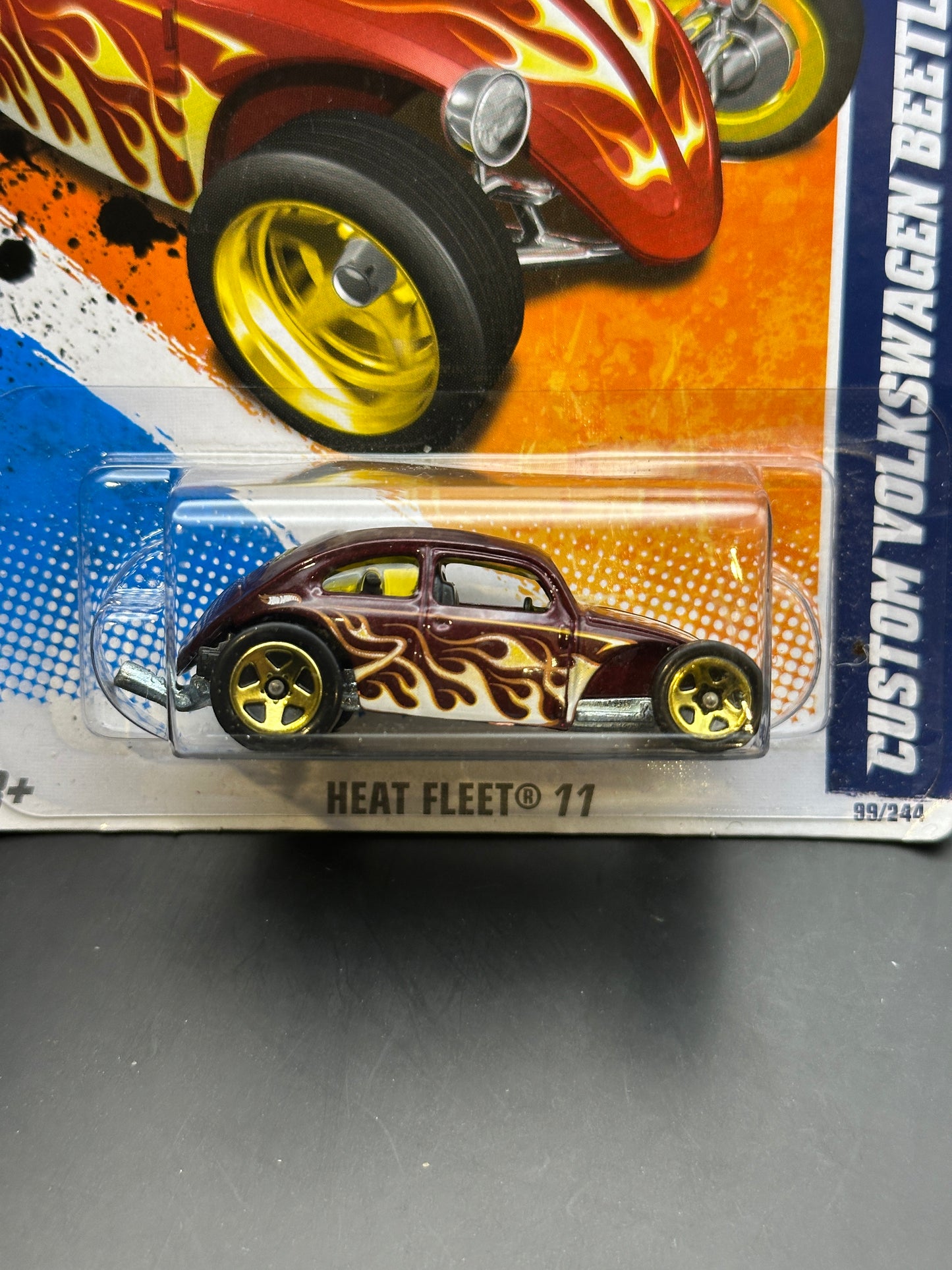 HOT WHEELS - CUSTOM VOLKSWAGEN BEETLE (2011) - HW HEAT FLEET 9/10