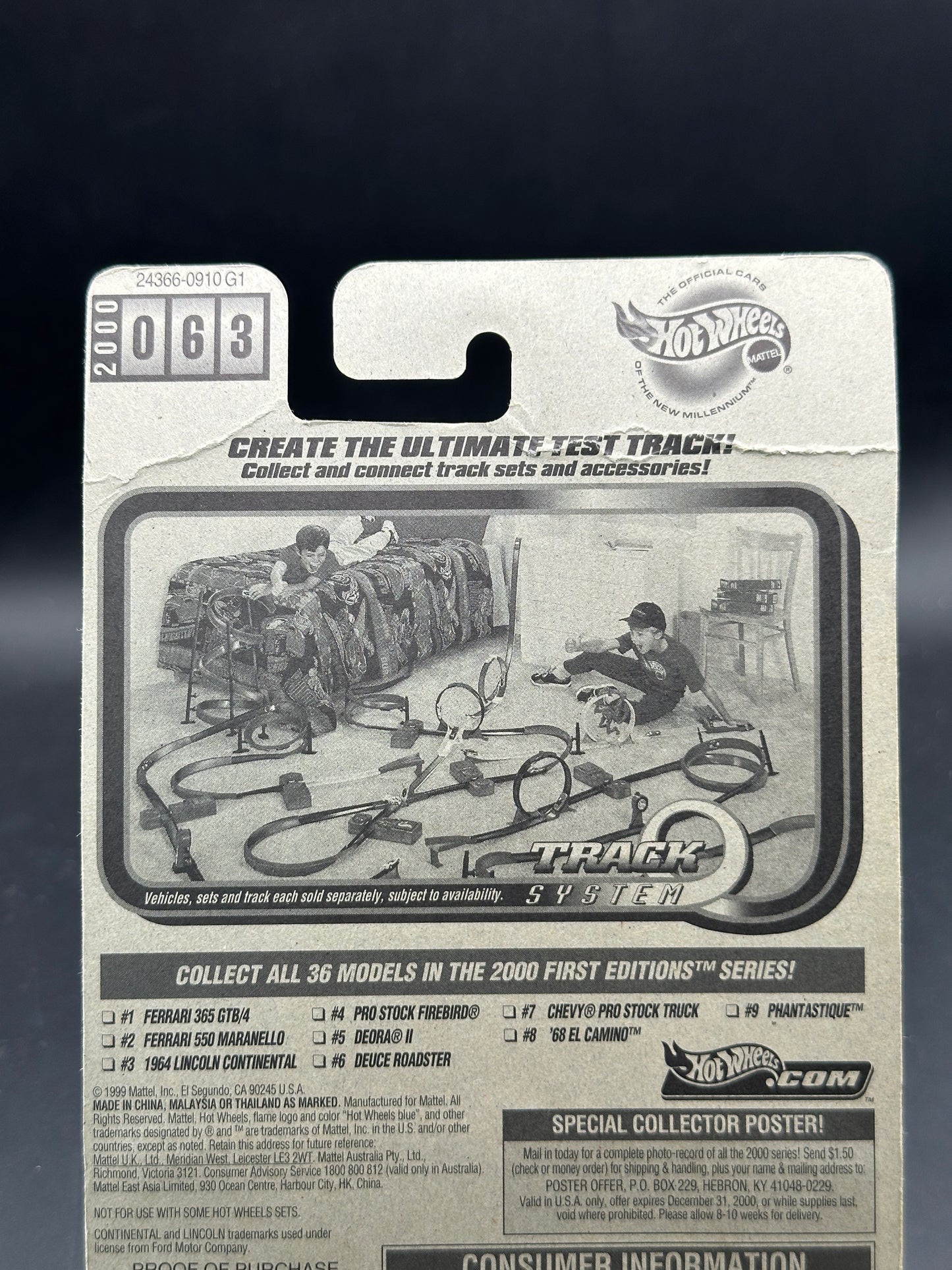 HOT WHEELS - 1964 LINCOLN CONTINENTAL CONVERTIBLE (2000) - HW 2000 FIRST EDITIONS 3/36