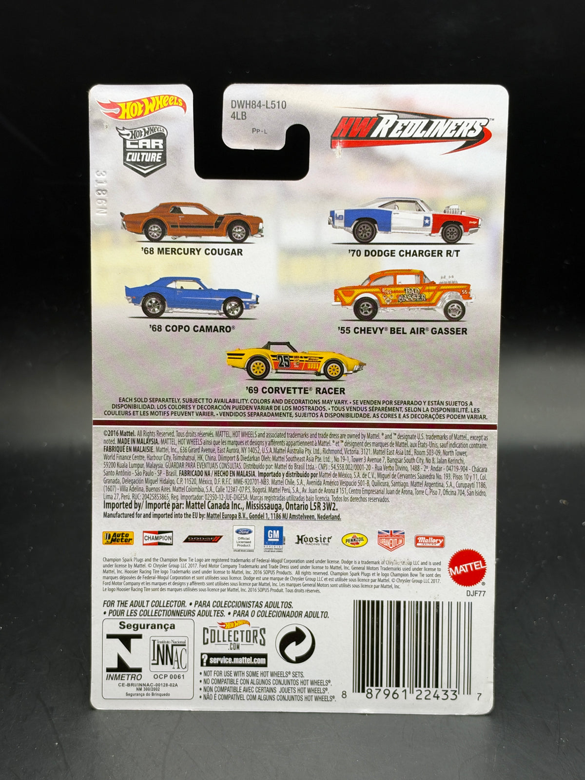 HOT WHEELS - 55 CHEVY BEL AIR GASSER (2017) - CAR CULTURE - HW REDLINERS 4/5