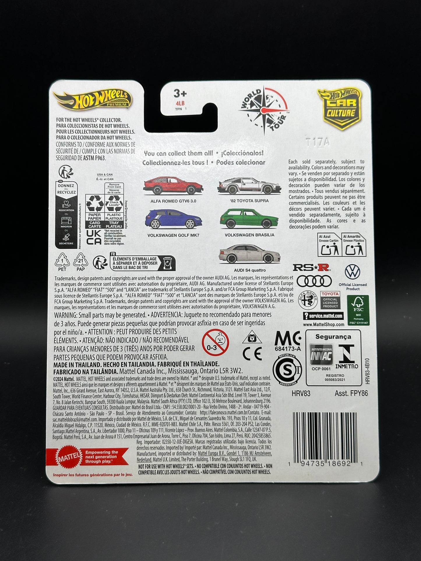 HOT WHEELS - ALFA ROMEO GTV6 3.0 (2024) - CHASE - CAR CULTURE - WORLD TOUR 0/5