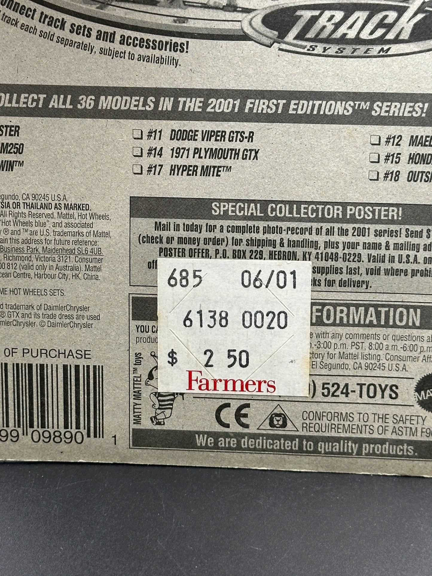 HOT WHEELS - 1971 PLYMOUTH GTX (2001) - HW 2001 FIRST EDITIONS 14/36