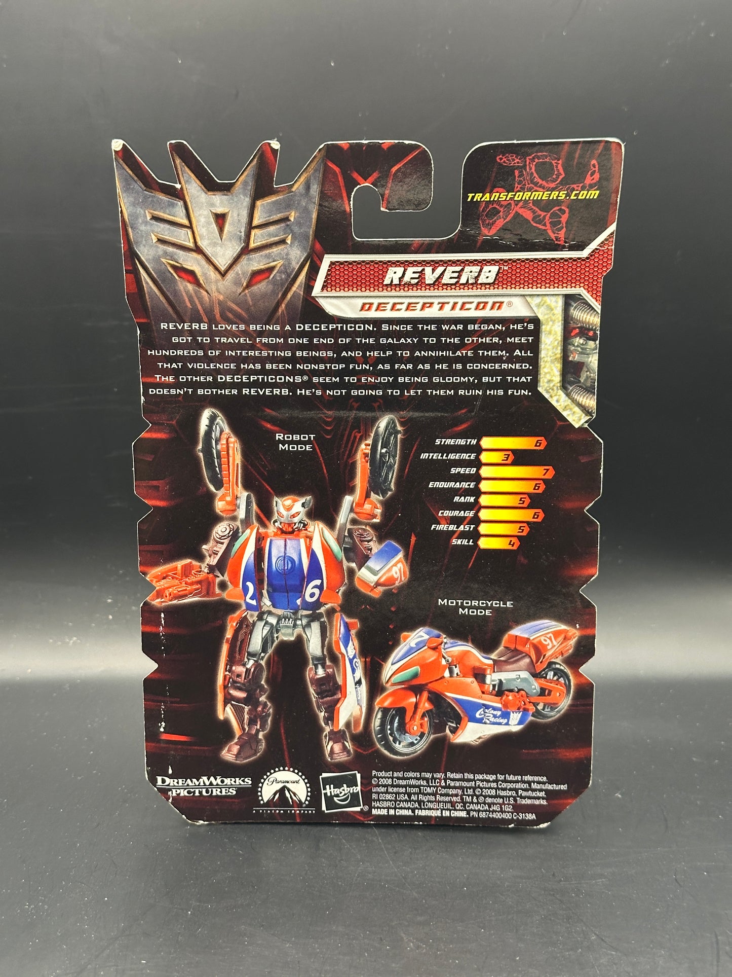 TRANSFORMERS REVENGE OF THE FALLEN - REVERB - DECEPTICON ACTION FIGURE