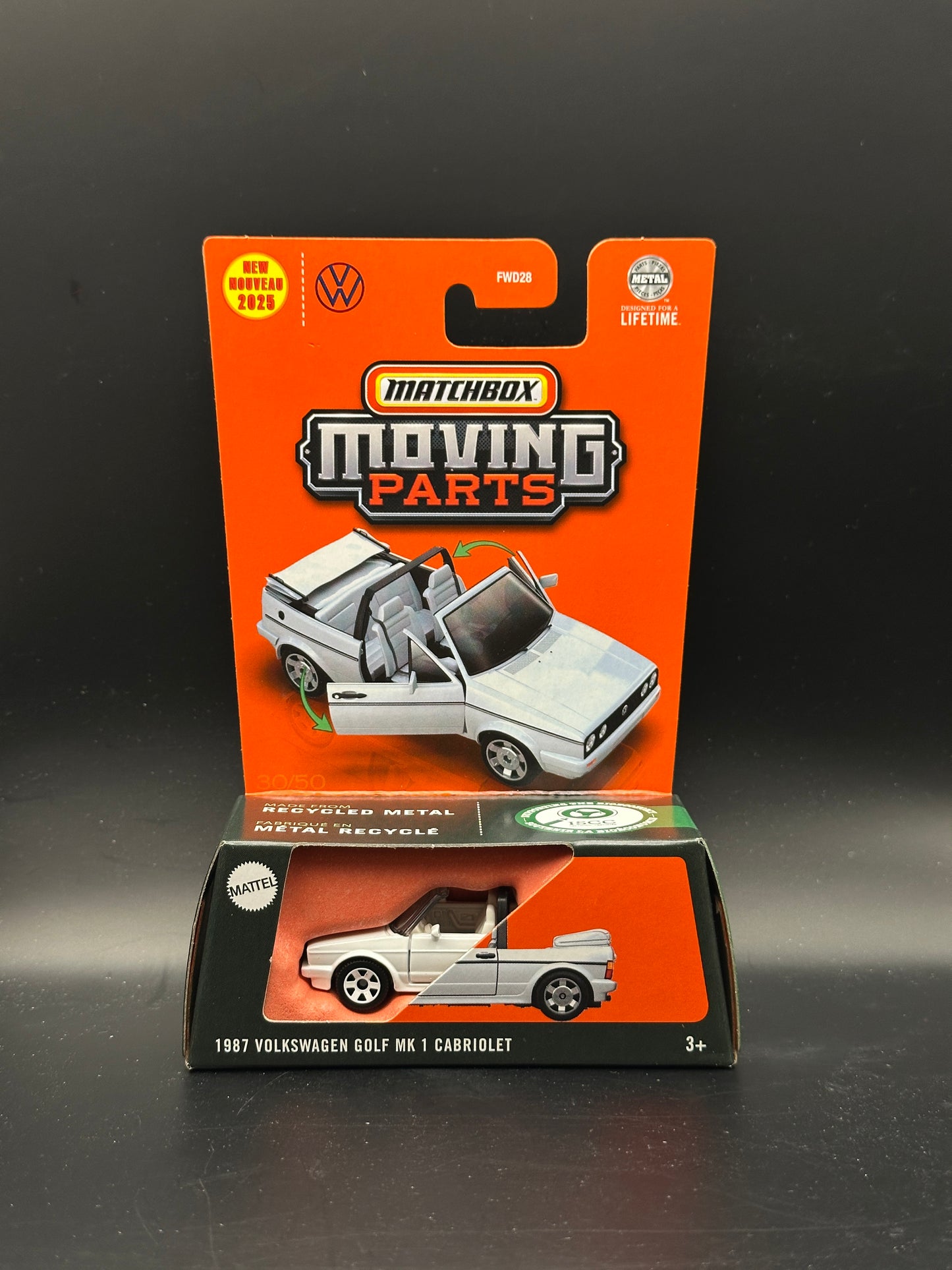 MATCHBOX - 1987 VOLKSWAGEN GOLF MK 1 CABRIOLET (2025) - MOVING PARTS - DIECAST