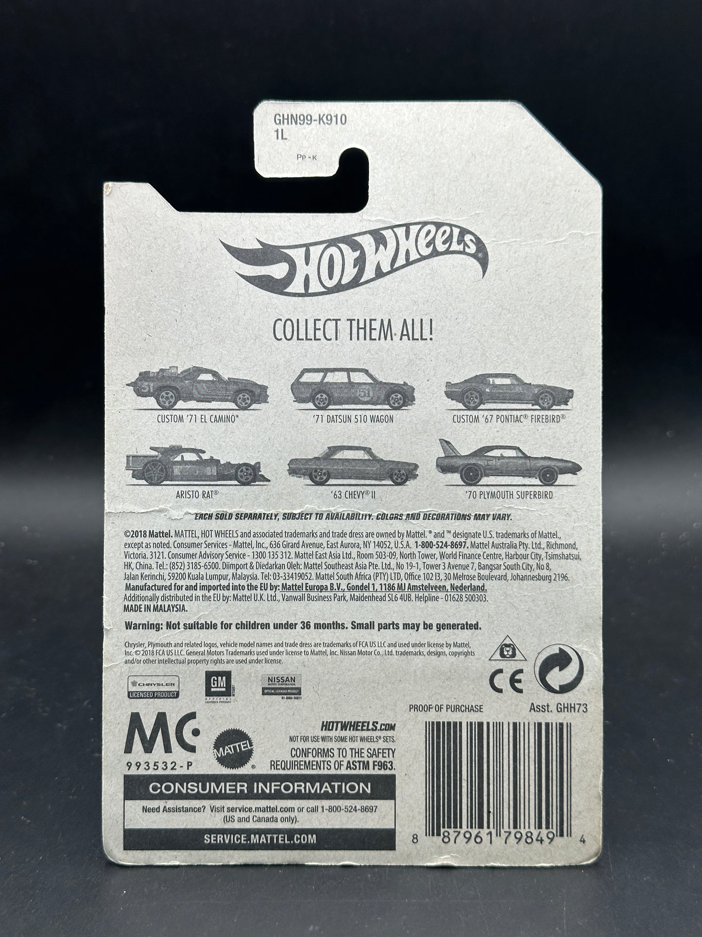 HOT WHEELS - 63 CHEVY II (2019) - SILVER SERIES - SATIN AND CHROME SERIES 5/6