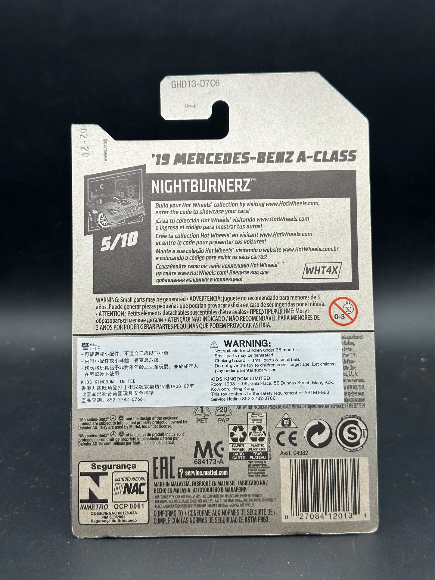 HOT WHEELS - 19 MERCEDES BENZ A CLASS (2020) - HW NIGHTBURNERZ 5/10