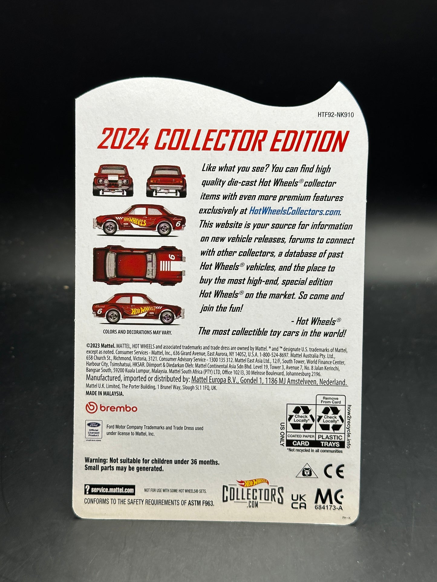 HOT WHEELS - 70 FORD ESCORT RS1600 (2024) - COLLECTOR EDITION