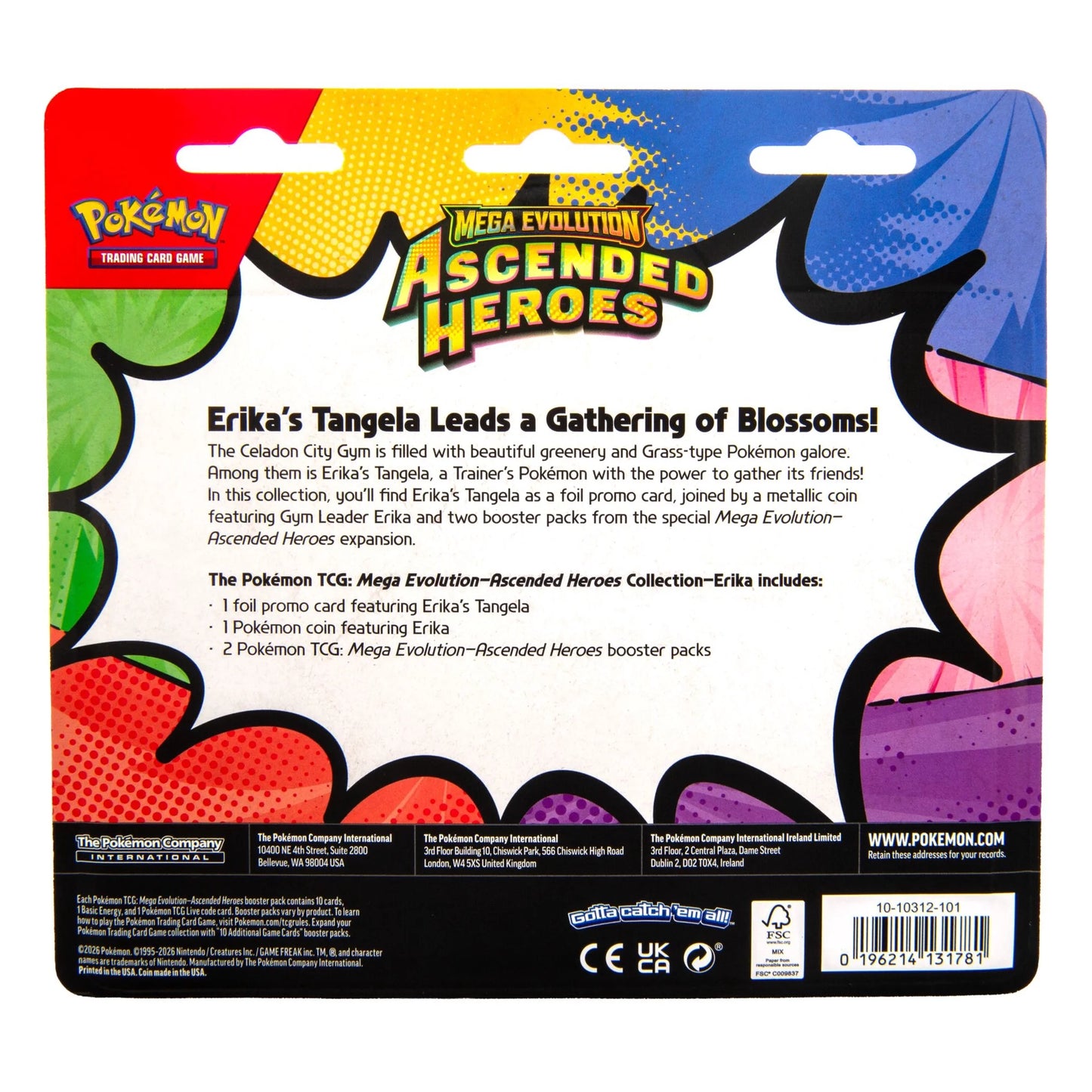 POKEMON TCG - ASCENDED HEROES - 2 PACK BLISTER - ERIKA