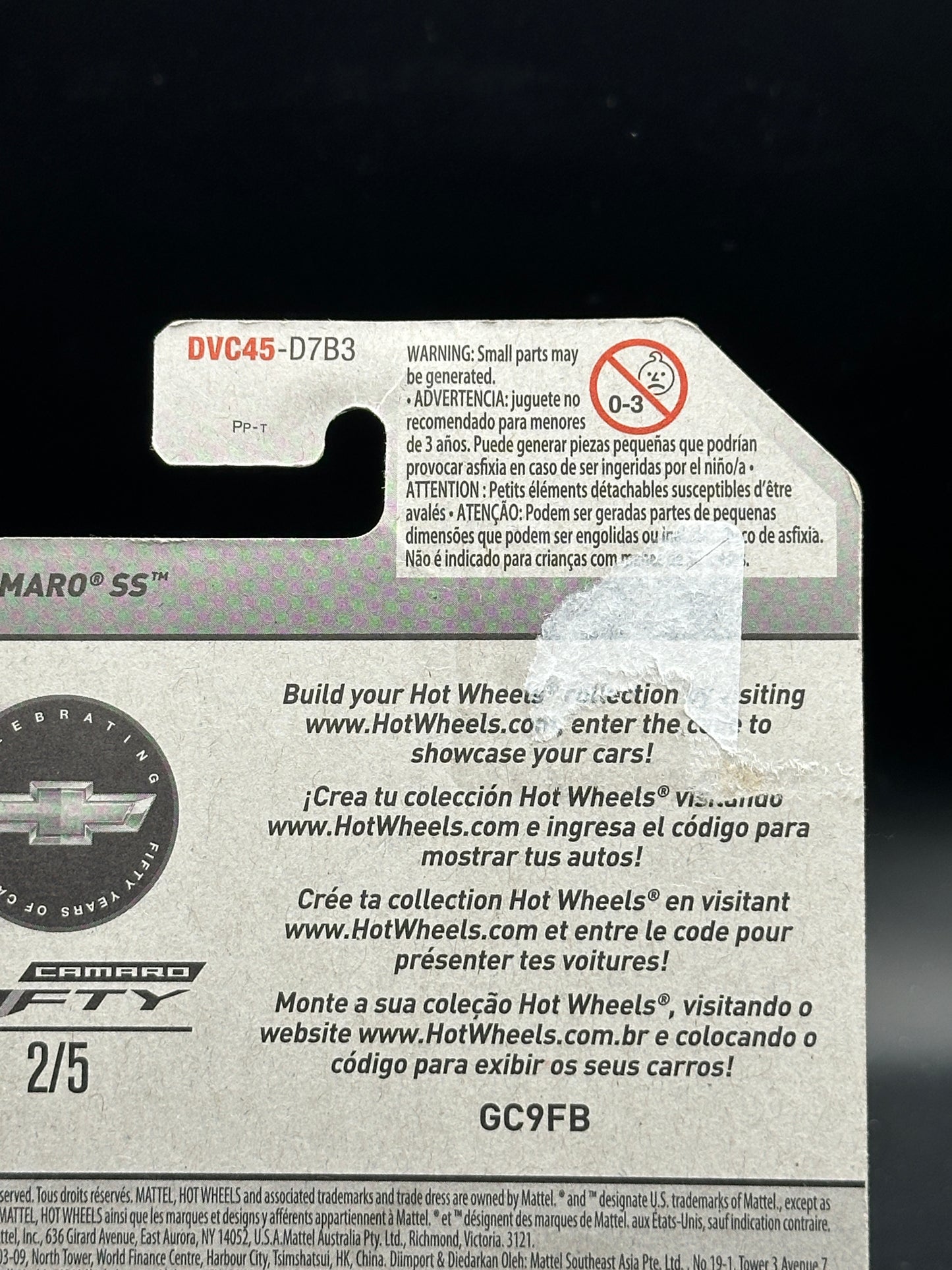 HOT WHEELS - 16 CAMARO SS (2017) - HW CAMARO FIFTY 2/5