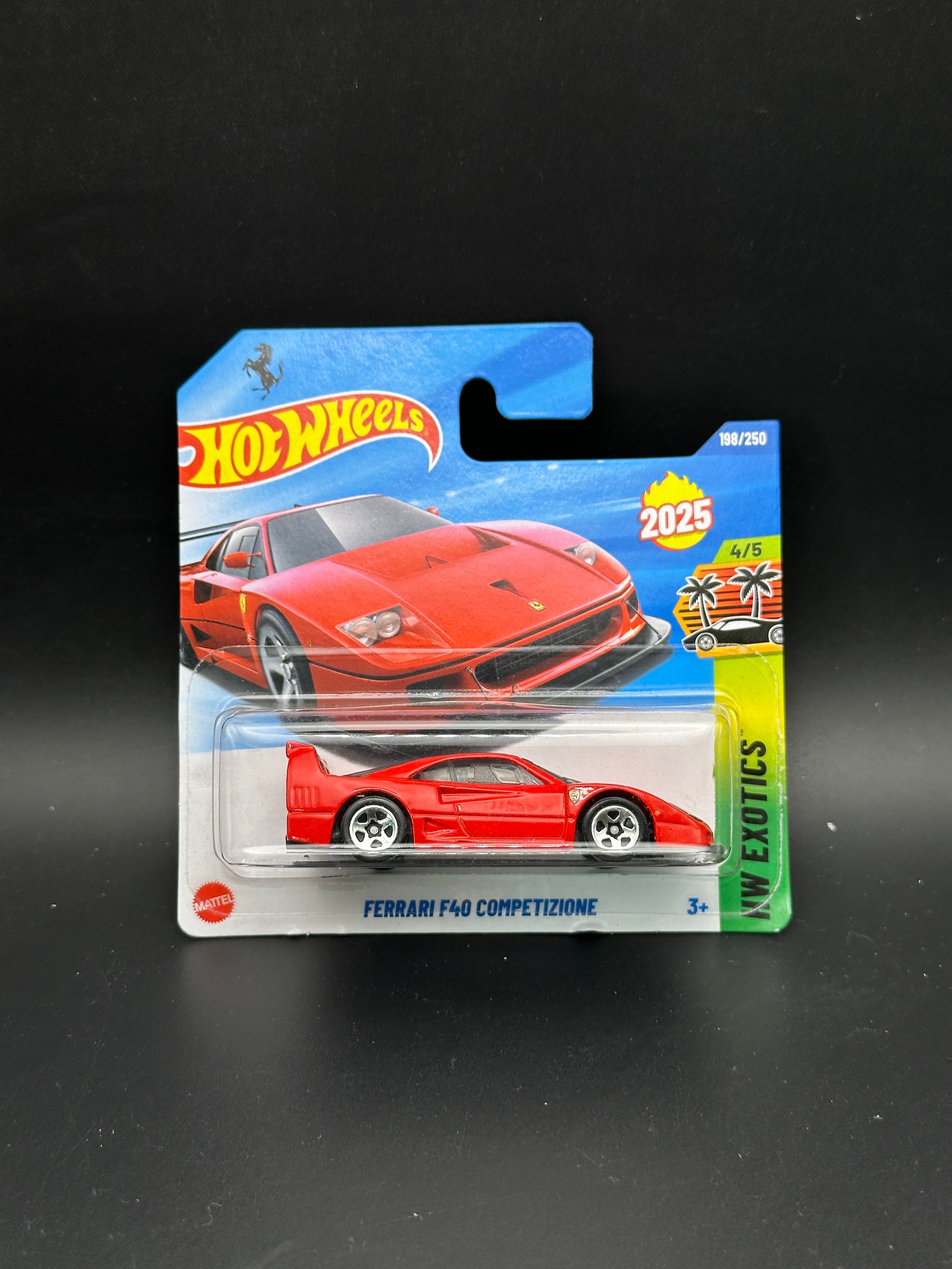 Hot Wheels Ferrari F40 Competizione HYW59 – HW Exotics 4/5 – Échelle 1:64 – Rouge – Sous Licence Officielle – 2025