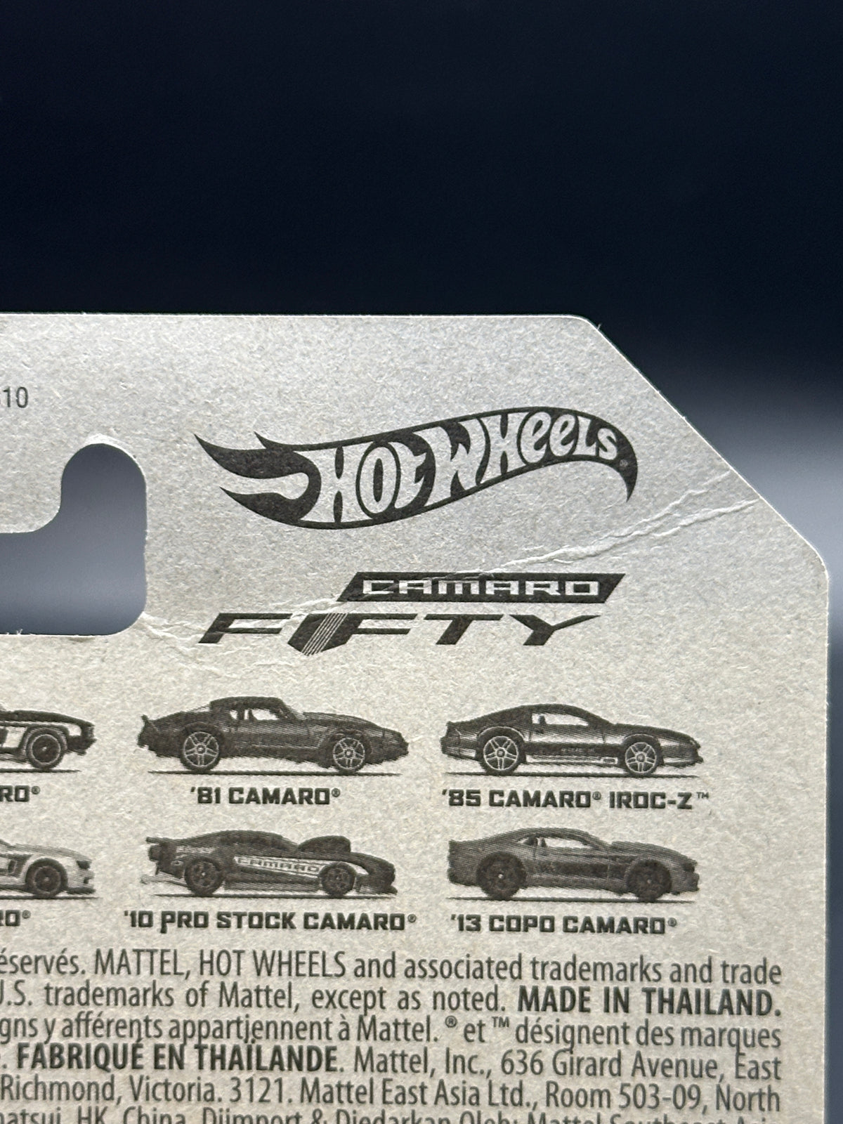 HOT WHEELS - 85 CAMARO IROC-Z (2017) - CAMARO FIFTY SERIES 4/8