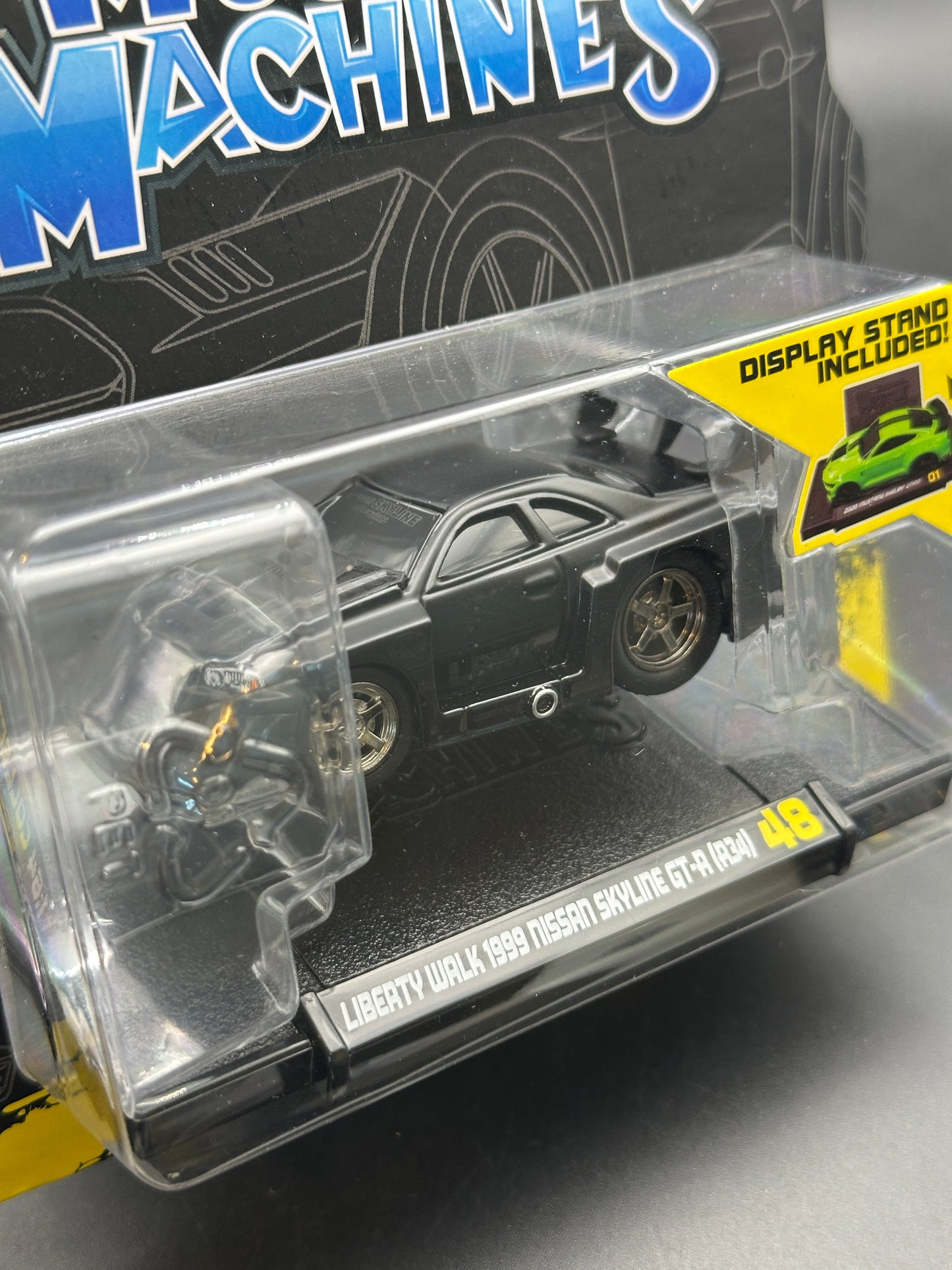 MUSCLE MACHINES - LIBERTY WALK 1999 NISSAN SKYLINE GT-R (R34) - MODEL 48 DIECAST