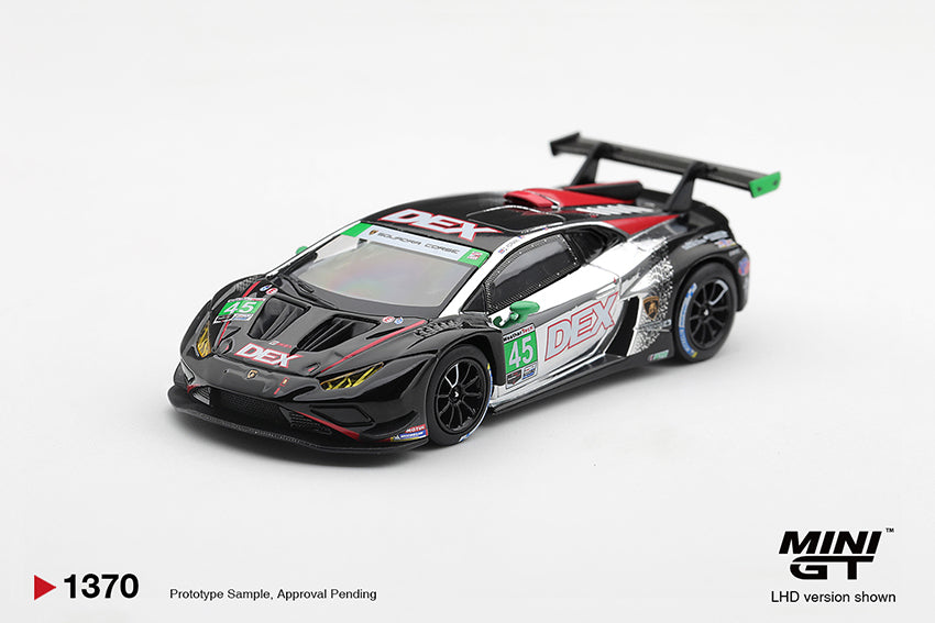 PRE-ORDER DEADLINE: AUGUST 26 - MINI GT - LAMBORGHINI HURACAN GT3 EVO2 #45 DEX WAYNE TAYLOR RACING 2025 IMSA CHEVROLET GRAND PRIX CLASS WINNER - STANDARD BOX