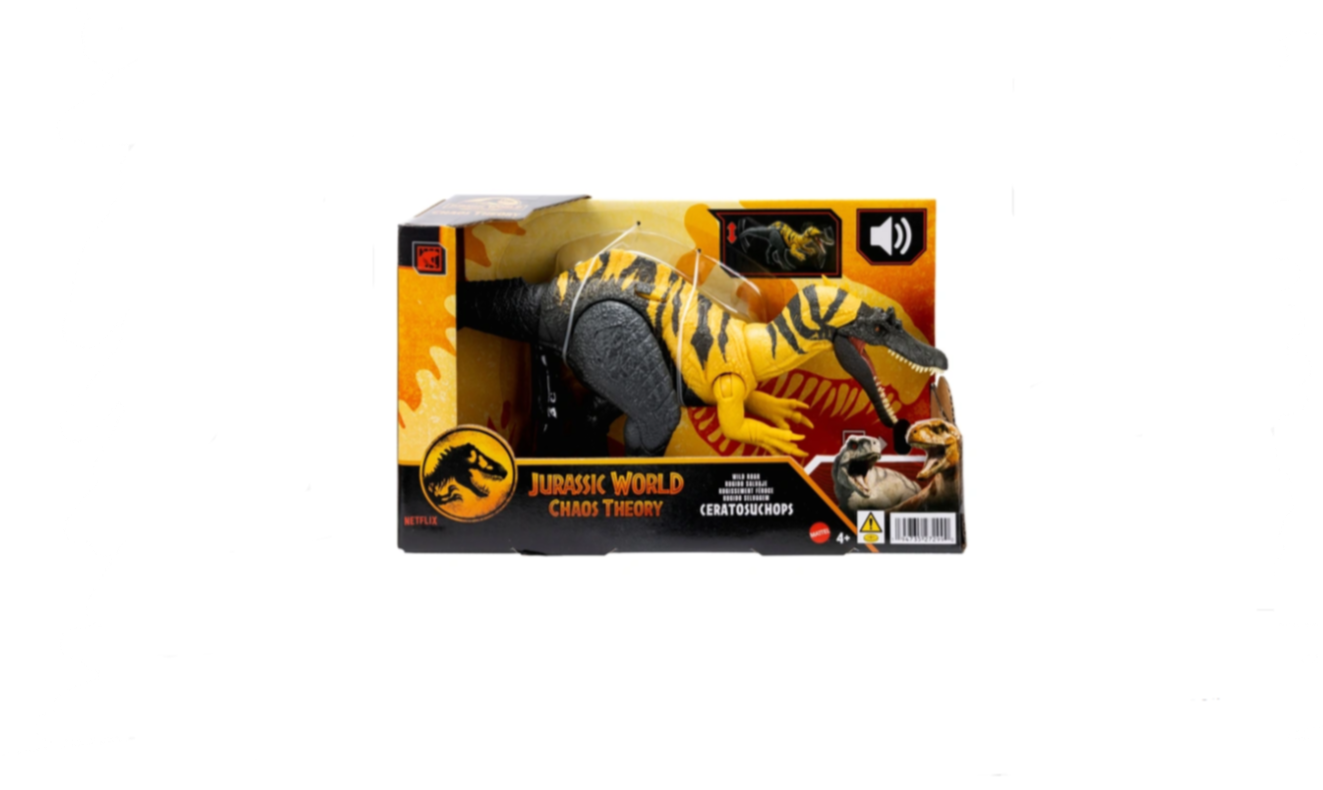 JURASSIC WORLD CHAOS THEORY DINOSAUR - CERATOSUCHOPS - ACTION FIGURE WILD ROAR
