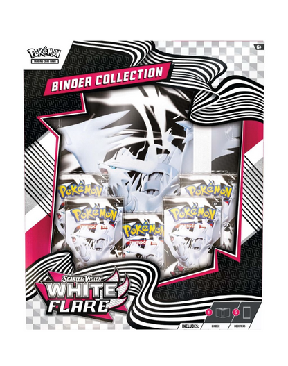 Pokémon Binder Collection with White Flare design on a white background