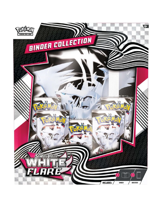 Pokémon Binder Collection with White Flare design on a white background