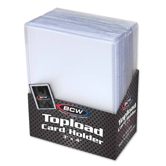 BCW - 3X4 TOPLOADERS - CLEAR