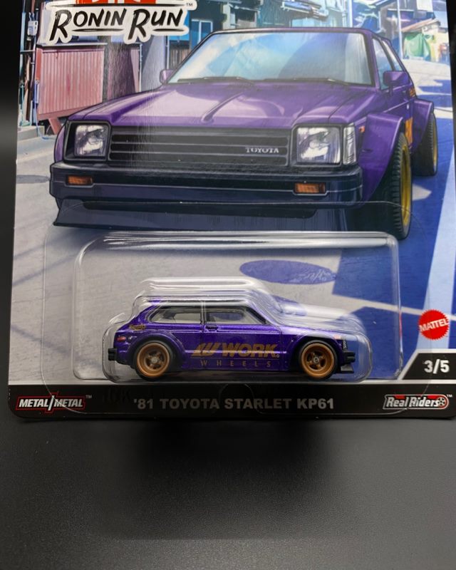 HOT WHEELS - 81 TOYOTA STARLET KP61 (2022) - CAR CULTURE: RONIN RUN 3/5