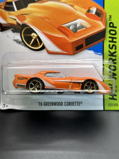 HOT WHEELS - 76 GREENWOOD CORVETTE (2014) - HW WORKSHOP MUSCLE MANIA