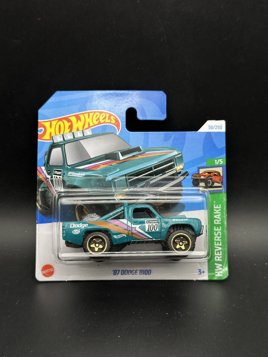 HOT WHEELS - 87 DODGE D100 (2024) - HW REVERSE RAKE 1/5