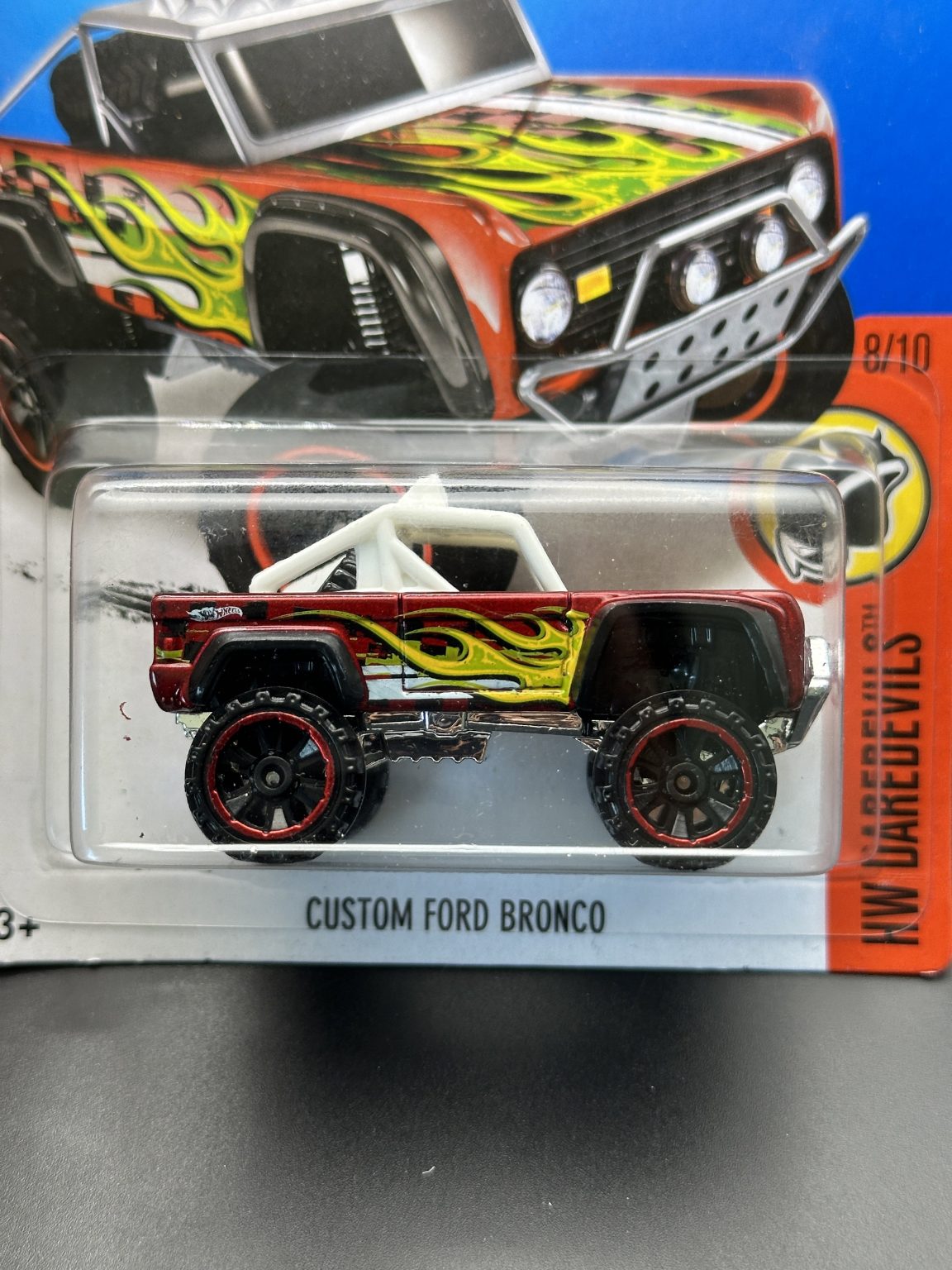 HOT WHEELS - CUSTOM FORD BRONCO (2016) - HW DAREDEVILS 8/10