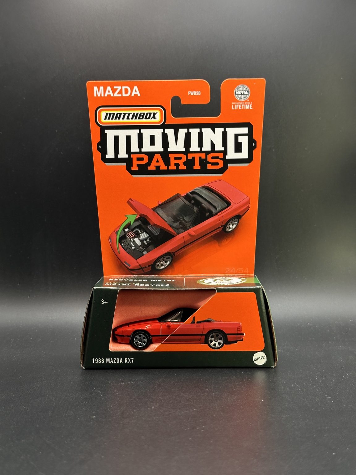 MATCHBOX - 1988 MAZDA RX7 - MOVING PARTS - DIECAST