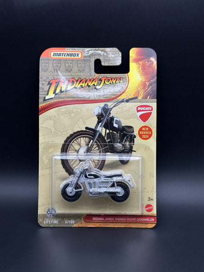 MATCHBOX - INDIANA JONES THEMED DUCATI SCRAMBLER - 6/100 - DIECAST