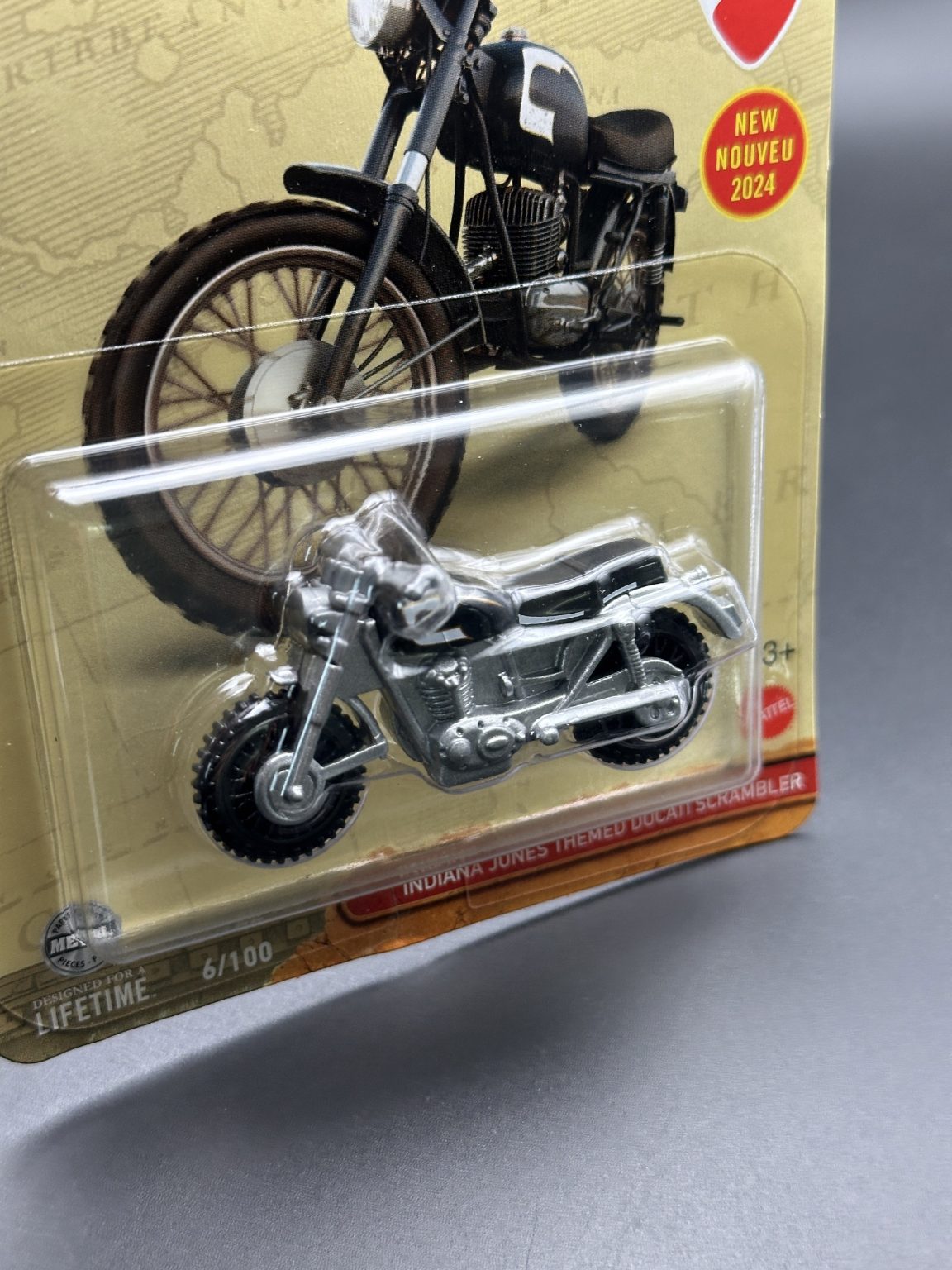 MATCHBOX - INDIANA JONES THEMED DUCATI SCRAMBLER - 6/100 - DIECAST