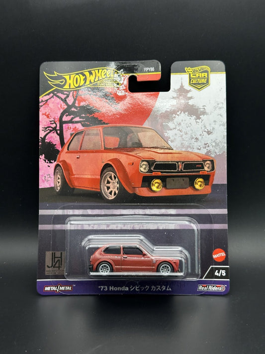 HOT WHEELS - 73 HONDA CIVIC CUSTOM (2024) - CAR CULTURE - JAPAN HISTORICS 4 4/5