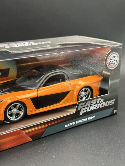 JADA DIECAST CARS - HAN’S MAZDA RX-7 - FAST FURIOUS 1/32 SCALE