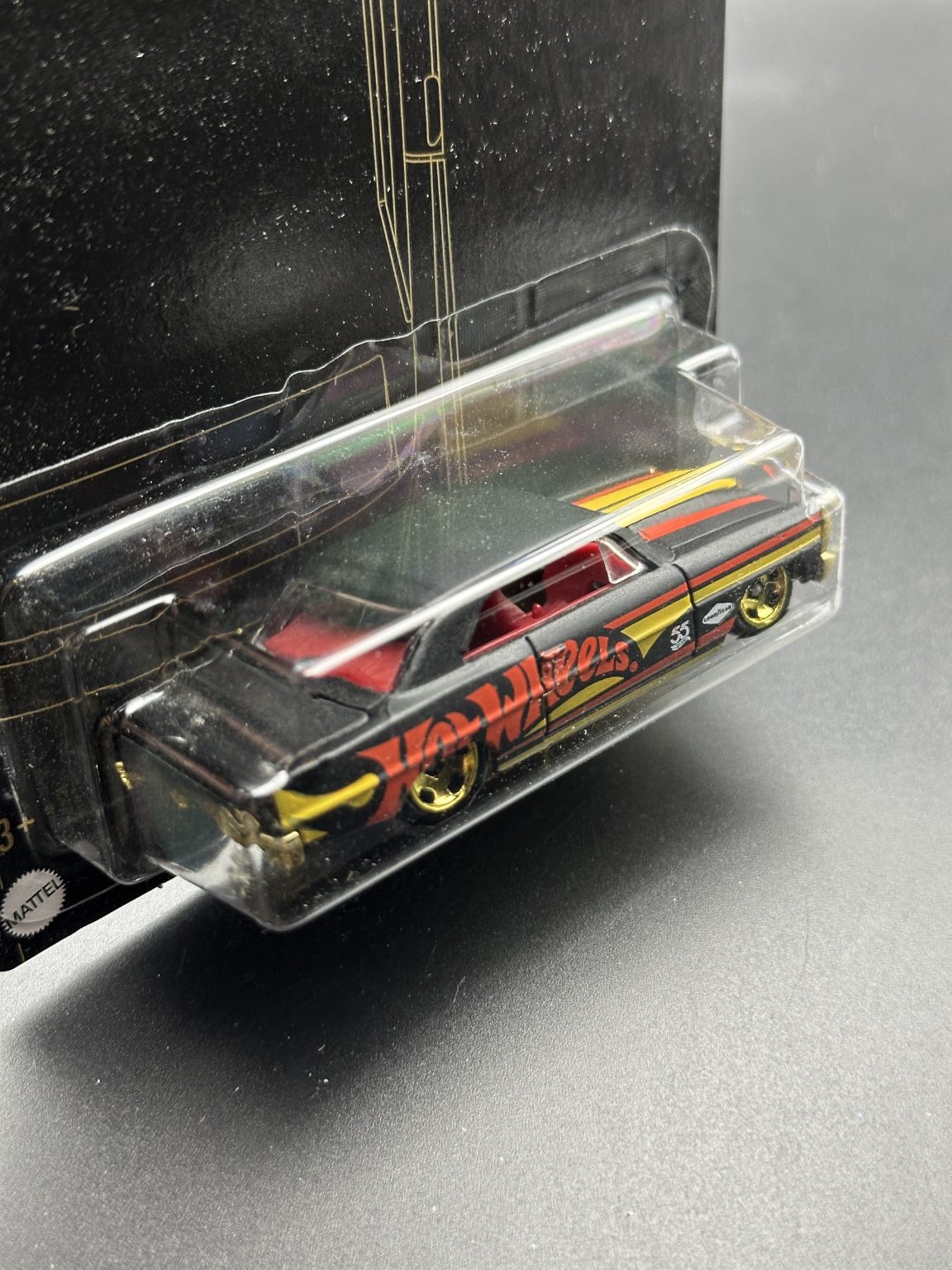 HOT WHEELS - 66 CHEVY NOVA (2023) - 55th ANNIVERSARY BLACK & YELLOW 5/6