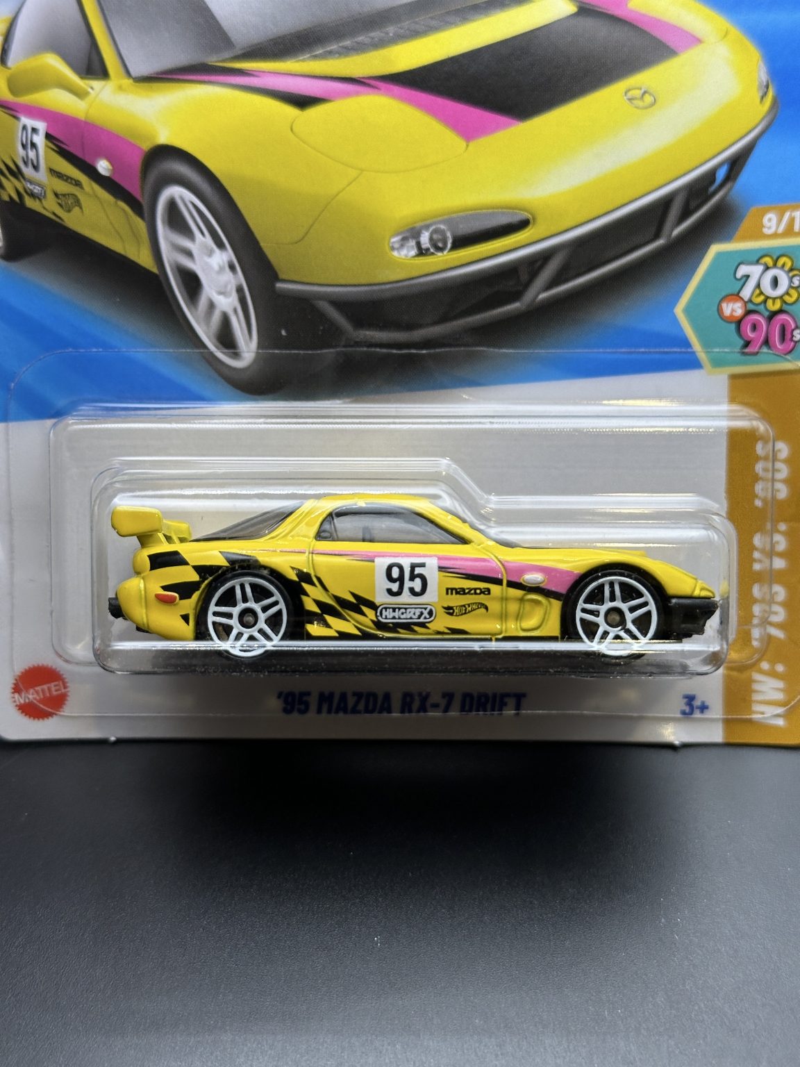 HOT WHEELS - 95 MAZDA RX7 DRIFT (2025) - HW 70s vs 90s 9/10