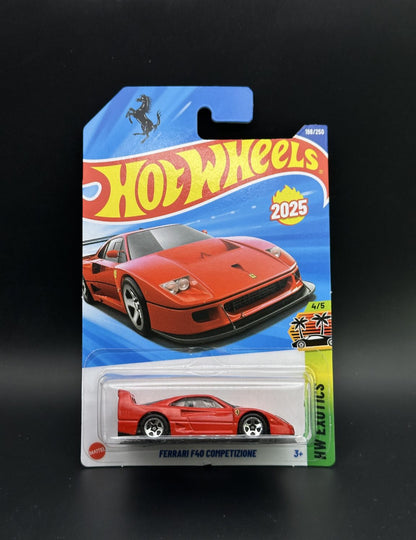Supercar Ferrari f40 competizione, Rouge - pour Hot Wheels 1:64 - Collection Exotics 4/5 - Set Voiture Legend et Carte Supercar Ferrari f40 competizione, Rouge - pour Hot Wheels 1:64 - Collection Exotics 4/5 - Set Voiture Legend et Carte