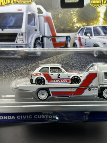 HOT WHEELS - 73 HONDA CIVIC CUSTOM AERO LIFT (2025) - TEAM TRANSPORT 80