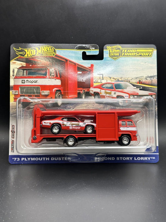 HOT WHEELS - 73 PLYMOUTH DUSTER SECOND STORY LORRY (2025) - TEAM TRANSPORT 82