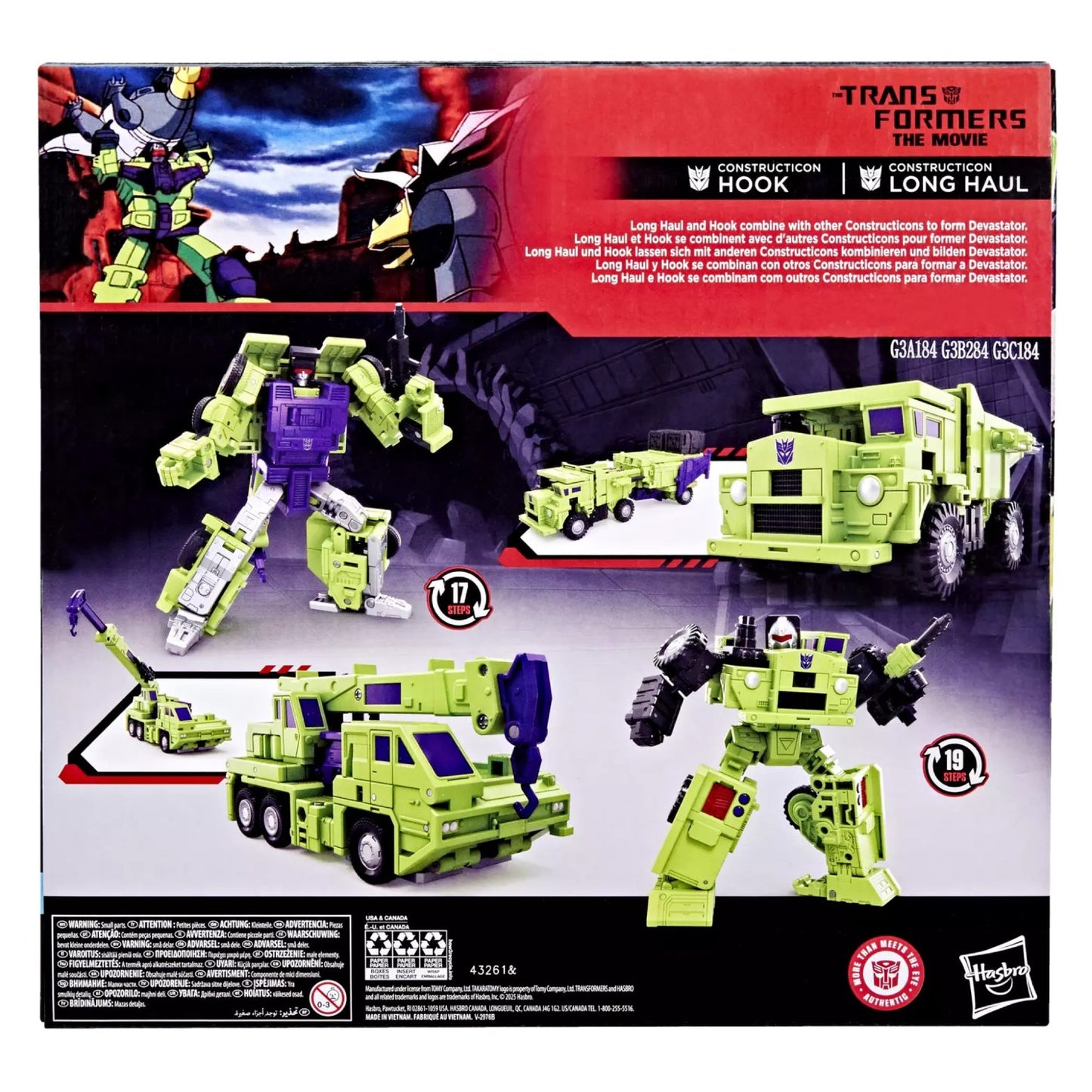 TRANSFORMERS STUDIO SERIES - CONSTRUCTION LONG HAUL AND HOOK - ACTION FIGURE