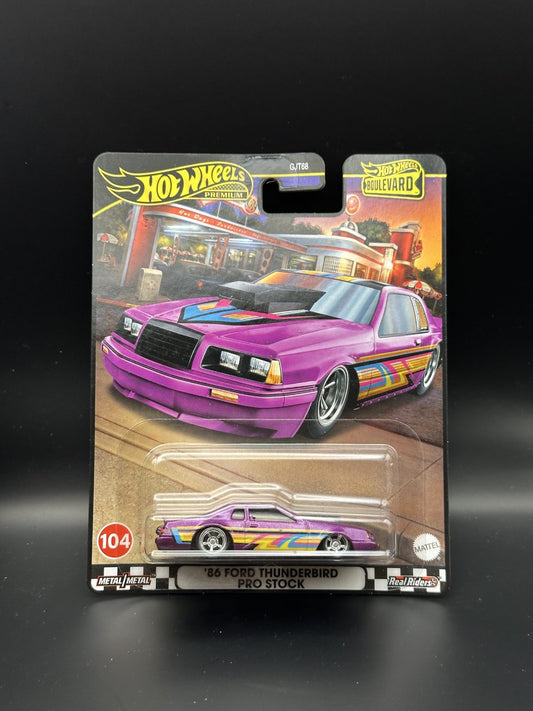 HOT WHEELS - 86 FORD THUNDERBIRD PRO STOCK (2024) - HW BOULEVARD #104