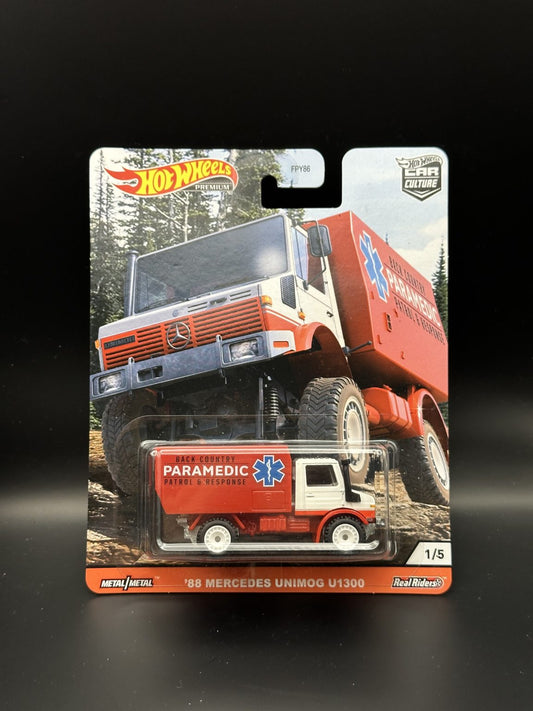 HOT WHEELS - 88 MERCEDES UNIMOG U1300 (2020) - CAR CULTURE WILD TERRAIN 1/5