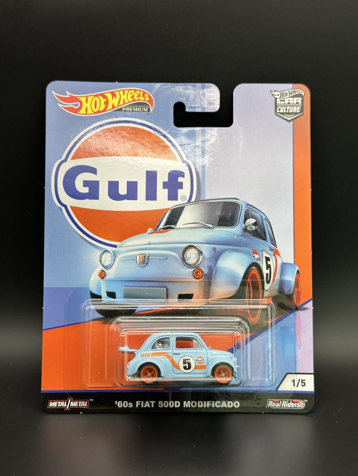HOT WHEELS - 60s FIAT 500D MODIFICADO (2019) - CAR CULTURE - GULF 1/5
