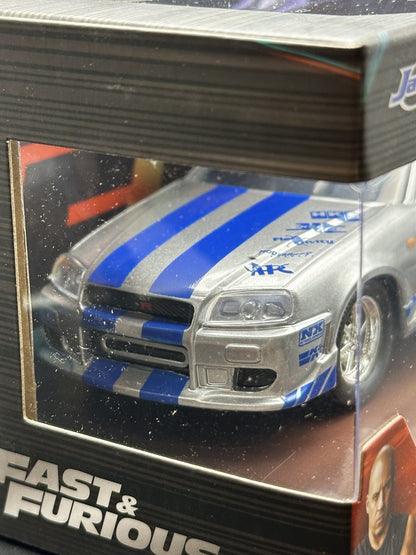 JADA DIECAST CARS - BRIAN’S NISSAN SKYLINE GT-R R34 - FAST FURIOUS 1/32 SCALE
