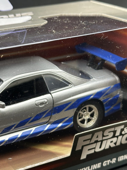 JADA DIECAST CARS - BRIAN’S NISSAN SKYLINE GT-R R34 - FAST FURIOUS 1/32 SCALE